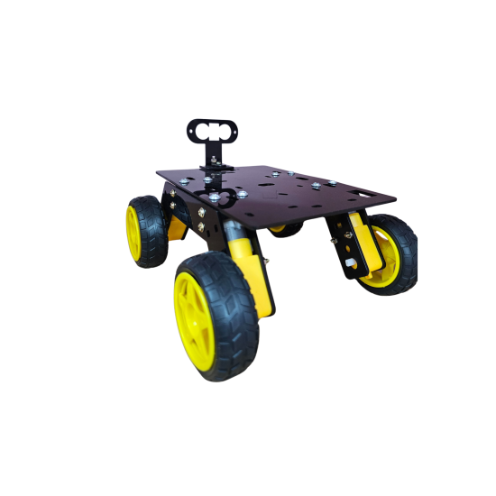 Printed Bots 4 Wheel Drive Curious Chassis for DIY Robotics-Black