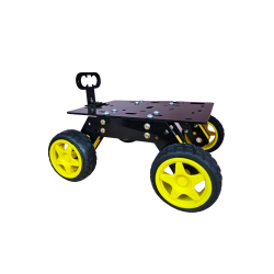 Printed Bots 4 Wheel Drive Curious Chassis for DIY Robotics-Black