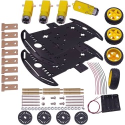 Wheel Drive Robot Smart Car Chassis Kit - 4WD Chassis with Accessories  for RC Car