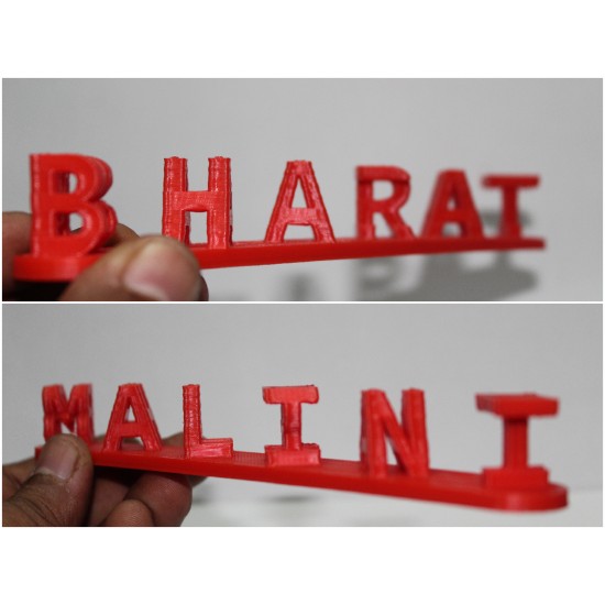 3D Flip Name - 9 Letters - SINGLE COLOR