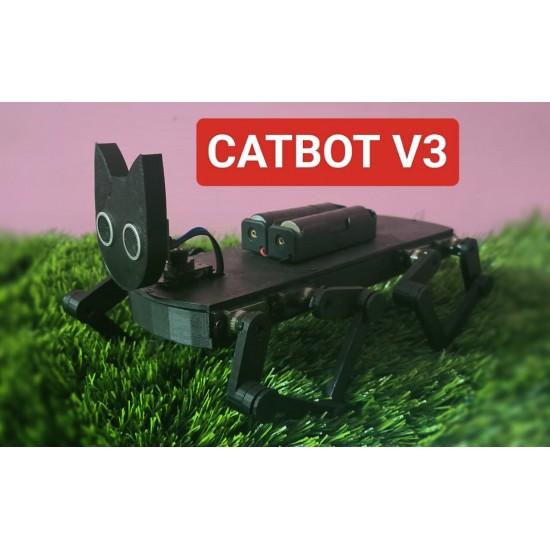 CATBOT V3 Quadruped Robot - 3D Printed Parts with Screws - No Motors/Electronics