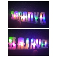 3D Dual Illusion LED LIGHT Flip Name (SMALL SIZE)