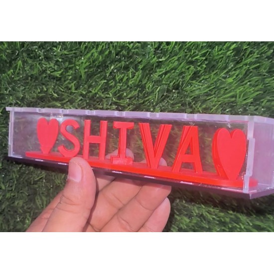 3D Flip Name - 7 Letters - Acrylic Enclosure