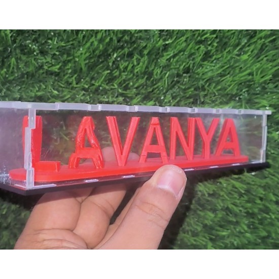 3D Flip Name - 7 Letters - Acrylic Enclosure